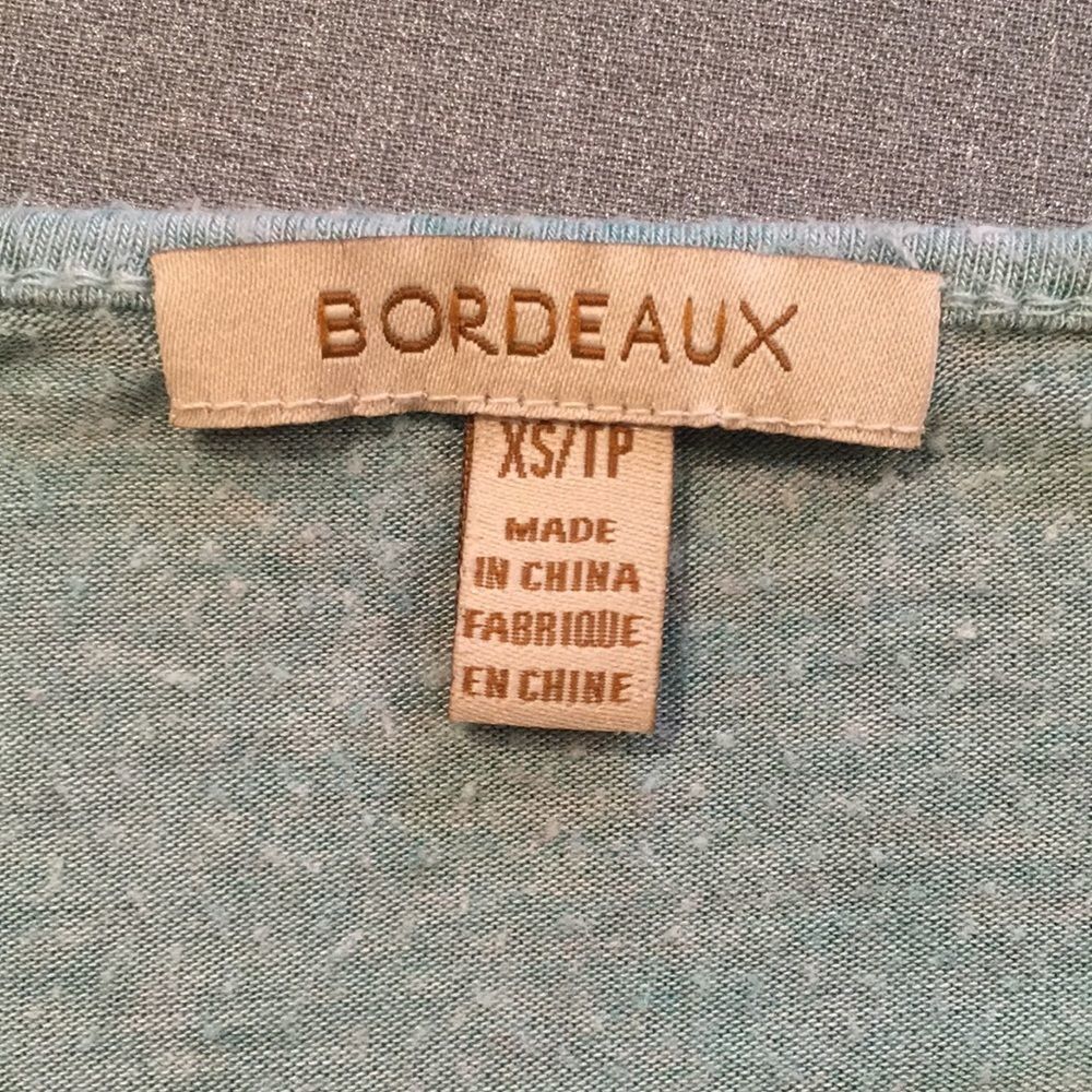 Anthropologie, Bordeaux Asymmetrical Tee in Tiffany Blue - XS; will fit S-M - Picture 8 of 8